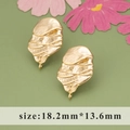 Irregular 18K gold plated copper earring findings with loop size 18.2mm by 13.6mm - Gold
