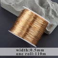 Handmade 18k gold plated 0.5mm copper wire roll for jewelry making DIY craft 110m - Fine Style (M99705)