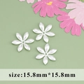 Silver matte flower spacer beads for DIY jewelry making 15.8mm size accessory - Six-Petal Flower Tray (M71522YB) / 20 Pieces Set / Matte Silver