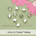 Faceted geometric 4.1x4mm silver loose spacer beads for DIY jewelry making - Faceted Polyhedron Style (MB6110B)