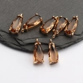 18k vergulde champagne glazen druppel hanger met metalen zetting voor doe-het-zelf sieraden - Champagne (M62708)
