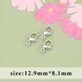 Silver lobster claw clasp for DIY jewelry making size 12.9mm by 8.1mm - 12.9mm*8.1mm / Lobster Clasp (M110805)