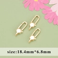 18k gold plated lobster clasp connectors for DIY jewelry making, size 18.4mm by 6.8mm - Long Spring Clasp (M110818)