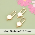 Golden 18K gold plated lobster clasps for DIY jewelry making size 20.4mm by 10.2mm - Oval Spring Clasp (M110820)