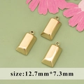 Ciondolo a lingotto in acciaio inossidabile 316L per gioielli DIY, misura 12,7mm x 7,3mm - Stile Rettangolare (MF0902)