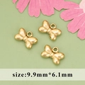 Pendentif nœud en acier inoxydable 316L doré pour bijoux DIY, 9,9mm par 6,1mm - Forme de Nœud (MF0601)