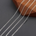 Minimalist 1.6mm silver O-link chain material for DIY handmade jewelry crafts - Cable Chain (C6404) / C6404 (3 Meters)