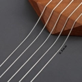 Versilberte 0,8mm Venezianerkette mit Rhodinierung für DIY-Schmuckmaterial - C6405 (3 Meter)