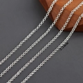 2,2mm versilberte Box-Halskette DIY Schmuckherstellungsmaterial mit Rhodium-Finish - C6411 (3 Meter)