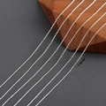 Polierte 1mm Silberne Kugelkette aus rhodiniertem Metall für DIY-Schmuckherstellung - C6412 (3 Meter)