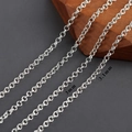 Versilberte 3mm und 3.1mm Rolo-Ketten für DIY-Schmuckherstellung und Handwerksprojekte - C6414 (3 Meter)