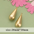 Colgante de gota en acero inoxidable dorado 20x10mm para hacer joyas DIY - Gota de Agua (ME6003)