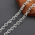Polierte silberne Gliederketten in 7,5mm und 6,2mm Breite für DIY-Schmuckherstellung - C6426 (3 Meter)