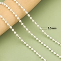 Chaîne à billes en métal argenté de 2,5 mm pour la création de bijoux et colliers DIY - Style Rhodium Diamètre 2.5mm-3m(C39602Y)