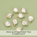 Pendenti in perle d'acqua dolce barocche irregolari con connettori dorati per gioielli fai da te - Pendaglio in Perla Barocca Arrotondato (MD9312S) / Confezione da 10