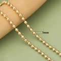 3mm facettierte Perlenkette mit 18k Vergoldung für DIY-Schmuck und Ohrringe - Facettiertes Gold (C398006A)