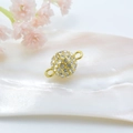 Chiusura magnetica a sfera con cristalli pavé per gioielli fai-da-te in finitura oro - 10mm / Oro