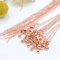 Rose gold DIY cross chain with slider beads and needle for adjustable necklace making - Necklace (45cm) / Rose Gold