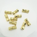 Bowtie screw clasps in 18k gold plated copper for pearl necklace DIY jewelry making - Gold
