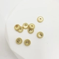 18k gold textured wheel spacer beads for DIY necklace and bracelet jewelry making - 5*1.5mm / Gold