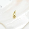 18k gold plated boy pendant with sparkling crystal inlay on elegant shell background - Boys
