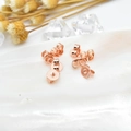 Polished rose gold butterfly clutch earring backs made of premium 18k gold plated copper - Rose Gold