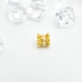 Distanziatore dorato traforato con perle e trama intrecciata per gioielli fai-da-te - 6*6mm / Perlina Distanziatrice a Forma di Vita in Cilindro Traforato (con Perla Artificiale) / Oro Antico