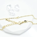 Gold-plated brass cross chain necklace with lobster clasp and adjustable extension chain - 45cm+5cm / Gold