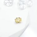 Micro-set zircon gold-plated heart-shaped hoop earring for DIY jewelry on white platform - 8mm / Gold