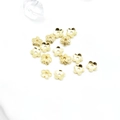 Gold hollow five-petal flower bead caps for DIY jewelry making displayed on a white background - Small / Five-Petal Flower Style (Style 1)