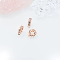 Drie roségouden spacer kralen met zirkonia voor het maken van DIY armbanden en sieraden - 8mm / Roségoud