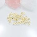 Golden irregular twist spacer beads for DIY jewelry making and handmade bracelets - 4mm / Gold