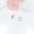 Silver flower bead with pink crystals for DIY bracelet making and jewelry design - 11.5 (Hole 5mm) / Silver Pink Zirconia