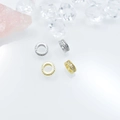 Sparkling gold and silver zircon spacer beads for DIY jewelry bracelets and necklaces - Style 2 / White Gold