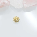 Squisito distanziatore per fiori in zircone placcato oro per creazione gioielli fai-da-te - 12mm / Oro