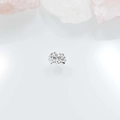 S925 Silber Abstandsperle mit Zirkon-Blumenstruktur auf weißem Hintergrund - Blume / 8*4 mm Durchgangslochperle / Silber