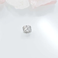 Silberne Wellenperle mit Zirkonia-Steinen für DIY-Schmuck und Bettelarmbänder - 8*5.3mm / Weißgold