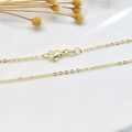 Minimalist 18K gold plated necklace with lobster clasp shown on a clean white background - White Gold Plated (45CM) / Thick Cross Chain (1.6mm)