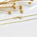 18K gold-plated O-chain necklace featuring a lobster clasp and fine metal craftsmanship - White Gold Plated (45CM) / Fine Cross Chain (1.4mm)