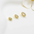 Gold plated crystal spacer rings in three sizes for DIY jewelry making and bracelets - 7mm / Gold
