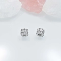 Silver plated jewelry spacer beads with micro-pave zircon for DIY bracelet making - Single Layer 6mm / White Gold