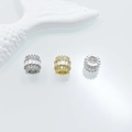 Détails de perles d'espacement de luxe en or et argent avec zircons pour bijoux DIY - Style Quatre Couleur Or Blanc