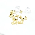 Golden hollow flower bead caps for DIY jewelry making and bracelet spacers accessories - Medium / Four-Petal Flower Radial Pattern (Style 4)