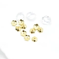 Detailed view of 5-petal gold flower bead caps for DIY jewelry making accessories - Five-Petal Flower Texture Style (Style 6)