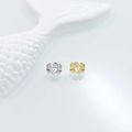 Exquisite hollow heart charms with white zircon in gold and silver finishes for DIY jewelry - 8x3.5x6mm
