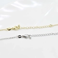 Adjustable lobster clasp and droplet tail chain in gold and silver finish - 45cm+5cm / Thin O-Chain with Waterdrop / White Gold