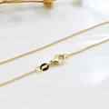 Classic 18k gold plated stainless steel O-chain necklace with a secure lobster clasp - Thin Round O-Link Chain / 45cm