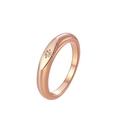 Minimalist rose gold ring with a single zircon in a star-shaped setting for women - US 5 / Rose Gold