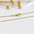 Minimalist 18K gold plated paperclip link necklace with a lobster claw clasp for women - Curved Tile Chain (1.2mm)