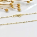 Minimalist 18K gold plated satellite chain necklace with lobster clasp and gold beads - O Chain with Beads (1.6mm Bead)